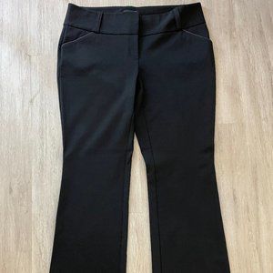 Black Dress Pant Faux Leather Details